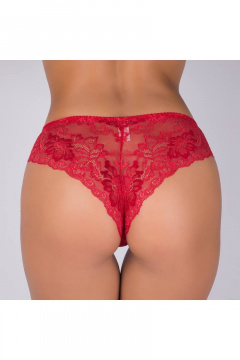 Трусы красные из эластичного кружева Verally 157-4 красный - фото 2