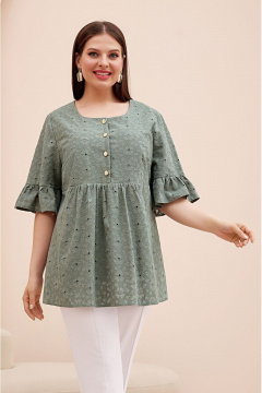 Летний костюм из хлопка и текстиля с туникой и брюками Lissana 4721 - фото 2