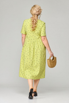 Летнее платье с фигурным вырезом и наклонными подрезами ALEZA 1143 - фото 4