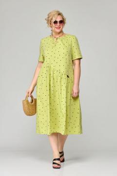 Летнее платье с фигурным вырезом и наклонными подрезами ALEZA 1143 - фото 1