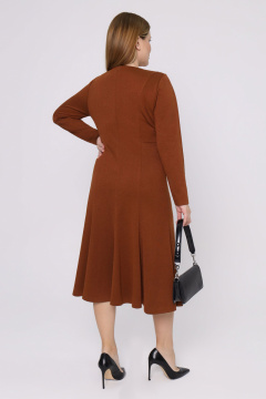 Платье трикотажное, демисезон, оранжевое, прямое Панда 126580w терракотовый - фото 2