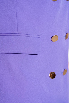 Деловое классическое платье на пуговицах с карманами FOXY FOX 1470 лиловый - фото 5