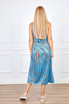 Платье из легкой ткани с открытыми бретелями и свободным кроем Azzara 771Г - фото 2