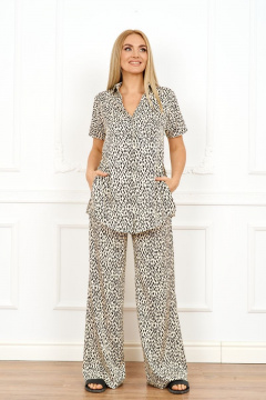 Классический костюм с широкими брюками и жакетом на подкладке Azzara 905 - фото 1