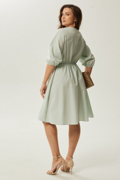Платье летнее из хлопка в зеленом стиле для повседневности Condra 4392 - фото 4