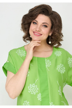 Легкое платье из вискозы с карманами и аккуратной планкой Solomeya Lux 951 - фото 2