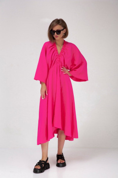 Платье летнее с эластичной талией и рукавами-колокол Mixan 5034 - фото 1