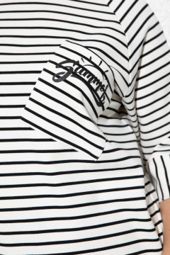 Белый трикотажный джемпер с асимметричным карманом Femme & Devur 30740 1.54BF(170) - фото 3