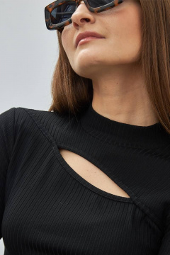 Джемпер с разрезом у горловины и облегающий крой Femme & Devur 30711 1.3F(170) - фото 4