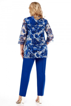 Брюки и туника нарядный летний комплект из текстиля LaKona 11523 василек - фото 4