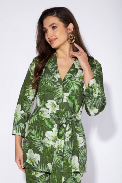 Комплект из жакета и брюк из вискозы — на каждый день TAiER 1199 зеленый - фото 5