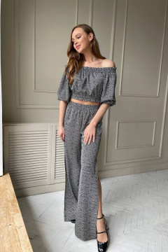 Летний костюм с топом и брюками трубы PUR PUR 939/4 - фото 1