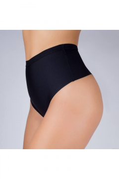 Черные трусы-стринг из плотного эластичного фри-кат полотна Verally 1137-1 черный - фото 3