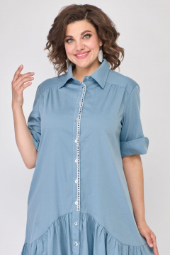 Платье бохо короткое с ассиметричным низом и ремешком Solomeya Lux 812В - фото 5