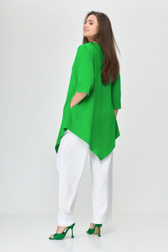 Блуза женская летняя свободного силуэта с карманами Abbi 4008 салатовый - фото 4