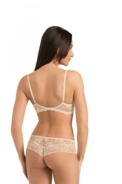 Ажурный бюстгальтер из кружева с регулировкой Teyli 212 бежевый - фото 2