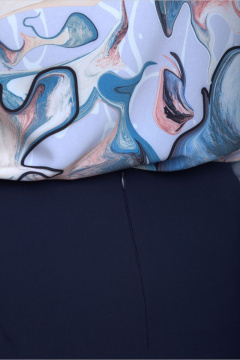 Юбка прилегающая классическая с подкладкой и молнией Anelli 324 синий - фото 3