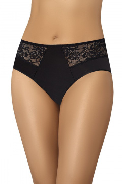 Черные трусы-слип с высокой талией из кружева и трикотажа Teyli 134 черный - фото 1