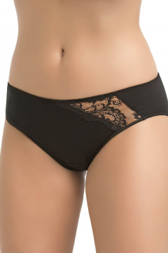 Черные трусы-слип из эластичного полотна с средней талией Teyli 156 черный - фото 1