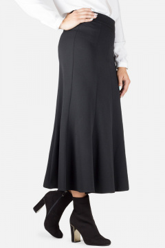 Классическая черная юбка-годе с застежкой на тесьму Mirolia 641 черный - фото 2