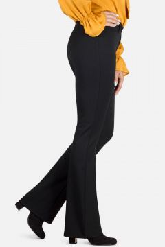 Брюки узкие с клёшом от колена на молнии Mirolia 635 черный - фото 1