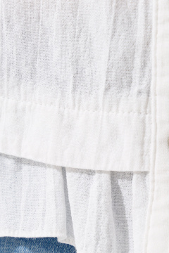 Летняя женская блуза из хлопка с классической застежкой Панда 102840w белый - фото 3