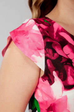 Платье полуприлегающего силуэта с круглым вырезом Nika.PL 04011 розовый - фото 4