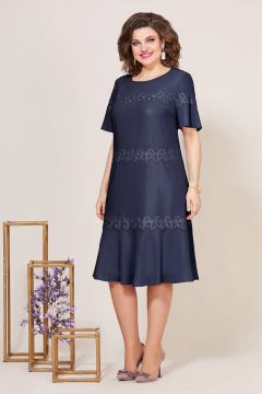 Платье нарядное из шифона с кружевным декором Mira Fashion 5273-2 - фото 1