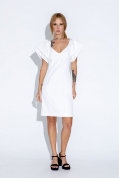 Платье с V-образным вырезом и рельефными швами PiRS 4523 - фото 4