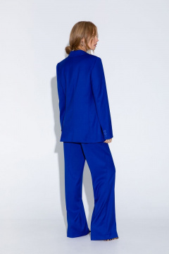Деловой свободный жакет из текстиля со шлицами PiRS 4526 василёк - фото 3