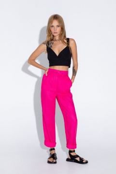 Ленינוי костюм-двойка с жакетом и брюками для лета PiRS 4562 розовый - фото 4