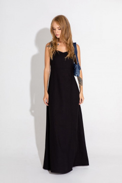Макси-ленный сарафан на бретелях с карманами PiRS 4590 - фото 5