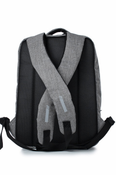 Серый текстильный рюкзак на два отделения с карманами и боковыми держателями Galanteya 39222.23с401к45 серый - фото 3