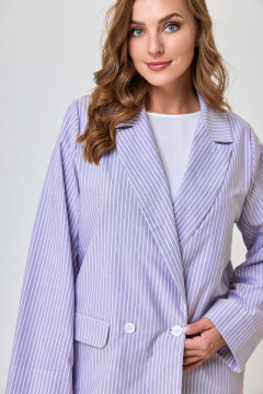 Летний хлопковый жакет с поясом и прорезными карманами Anelli 1299.1 розовая_долина - фото 4