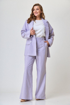 Летний хлопковый жакет с поясом и прорезными карманами Anelli 1299.1 розовая_долина - фото 3