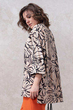 Блуза из хлопка с воротником-стойкой и разрезами по бортам Avanti С-151 - фото 2