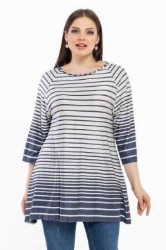 Блузон вискозный с рукавами 3/4 для урбанистического стиля Avila 0936 серо-голубой - фото 1