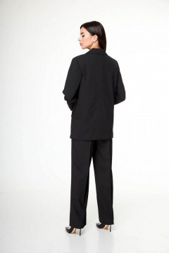 Брючный костюм с жилетом, черный, деловой стиль Anelli 1298 черный - фото 4