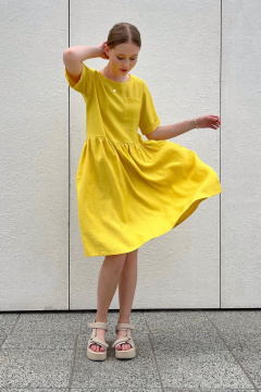 Вискозное свободное платье с карманами и заниженной линией i3i Fashion 104/1 - фото 1