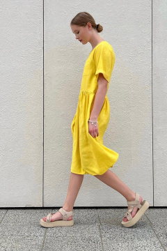 Вискозное свободное платье с карманами и заниженной линией i3i Fashion 104/1 - фото 4