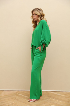 Комплект из укороченного джемпера и прямых брюк из текстиля LM КЗ8097 - фото 4