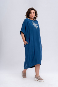 Демисезонное платье в стиле бохо из трикотажа Almirastyle 275 - фото 1