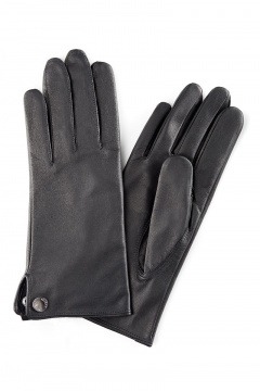 Зимние перчатки из козлиной кожи с трикотажной подкладкой ACCENT 855 черный - фото 1