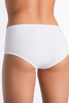 Белые хипстеры из эластичного трикотажа с кружевами Teyli 108 белый - фото 2