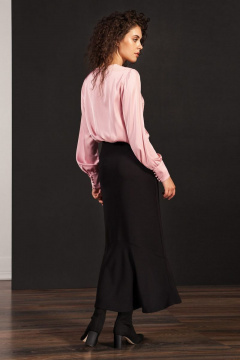 Юбка-годе из струящейся ткани с воланом Nova Line 3544 чёрный - фото 2