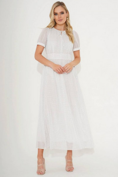 Нарядное платье в пол с горошковым принтом и поясом Urs 23-113-1 - фото 1