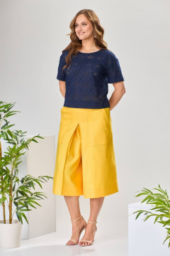 Блуза, брюки Romanovich Style 2-1971 синий/желтый - фото 2