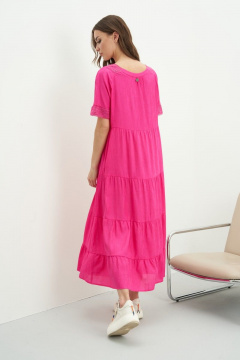 Летнее платье реглан и воланы из легкой ткани для летних прогулок Fantazia Mod 4475 фуксия - фото 2