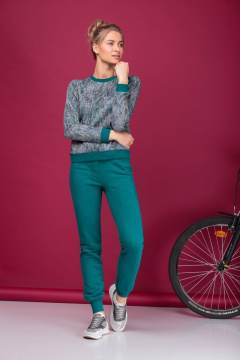 Костюм брюки и джемпер из трикотажа с люрексом HIT 3058 - фото 1