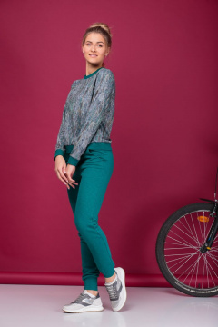 Костюм брюки и джемпер из трикотажа с люрексом HIT 3058 - фото 3